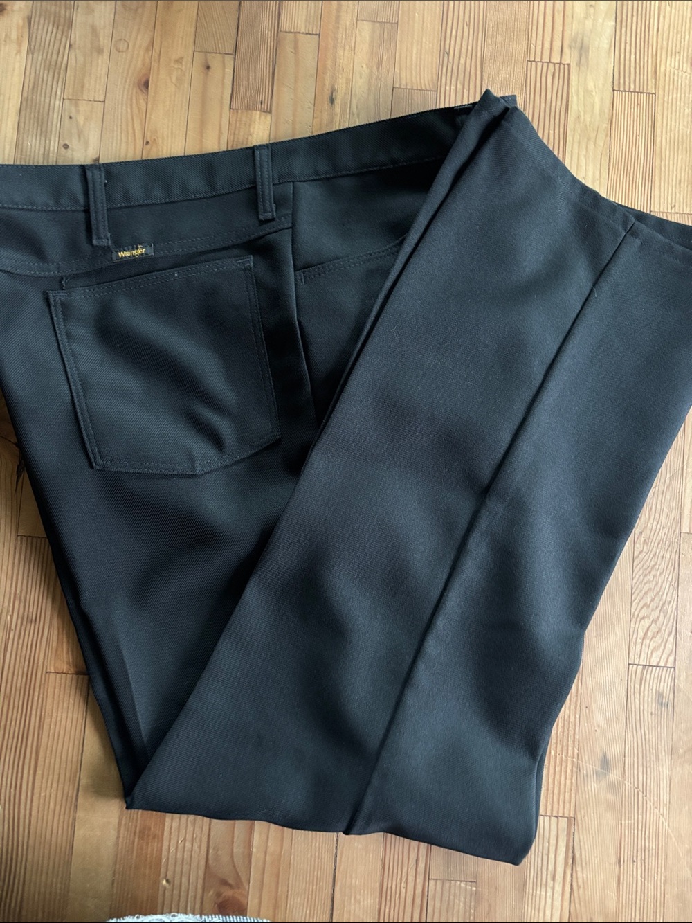Vintage Wrangler Men's Black Dress Trousers 44/30
